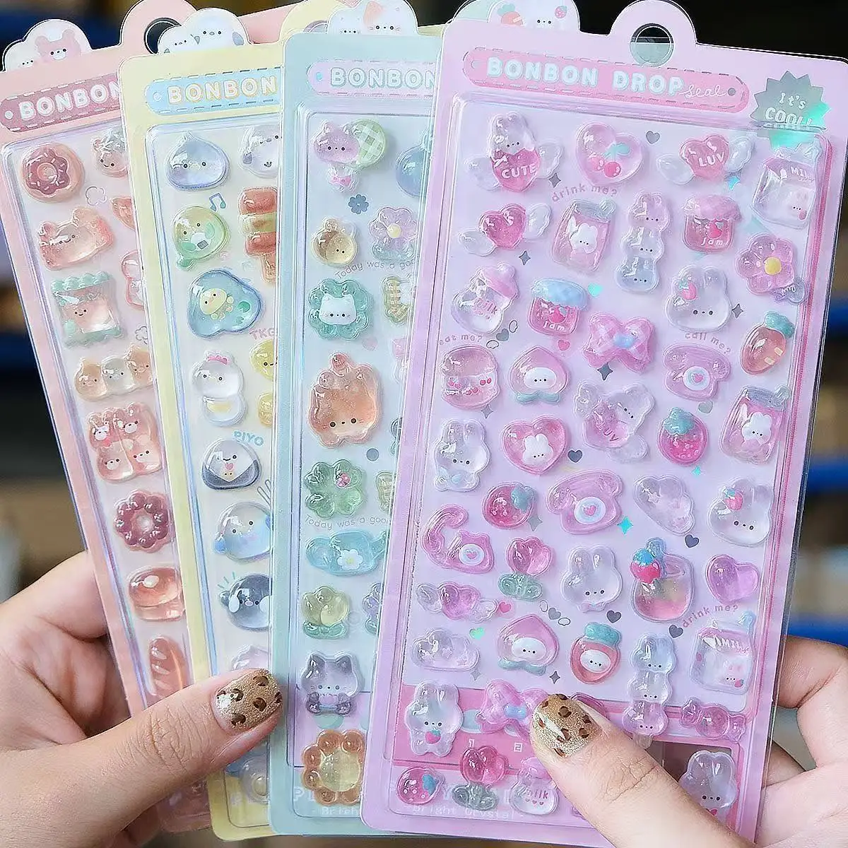 Phone Accessories Quotes - =-=2027Kawaii 3D 젤리 수지 스티커 귀여운