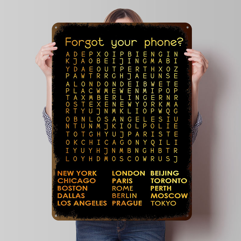 Phone Accessories Poster - 당신의 휴대폰을 잊어버렸나요? 양철 포스터 맞춤형