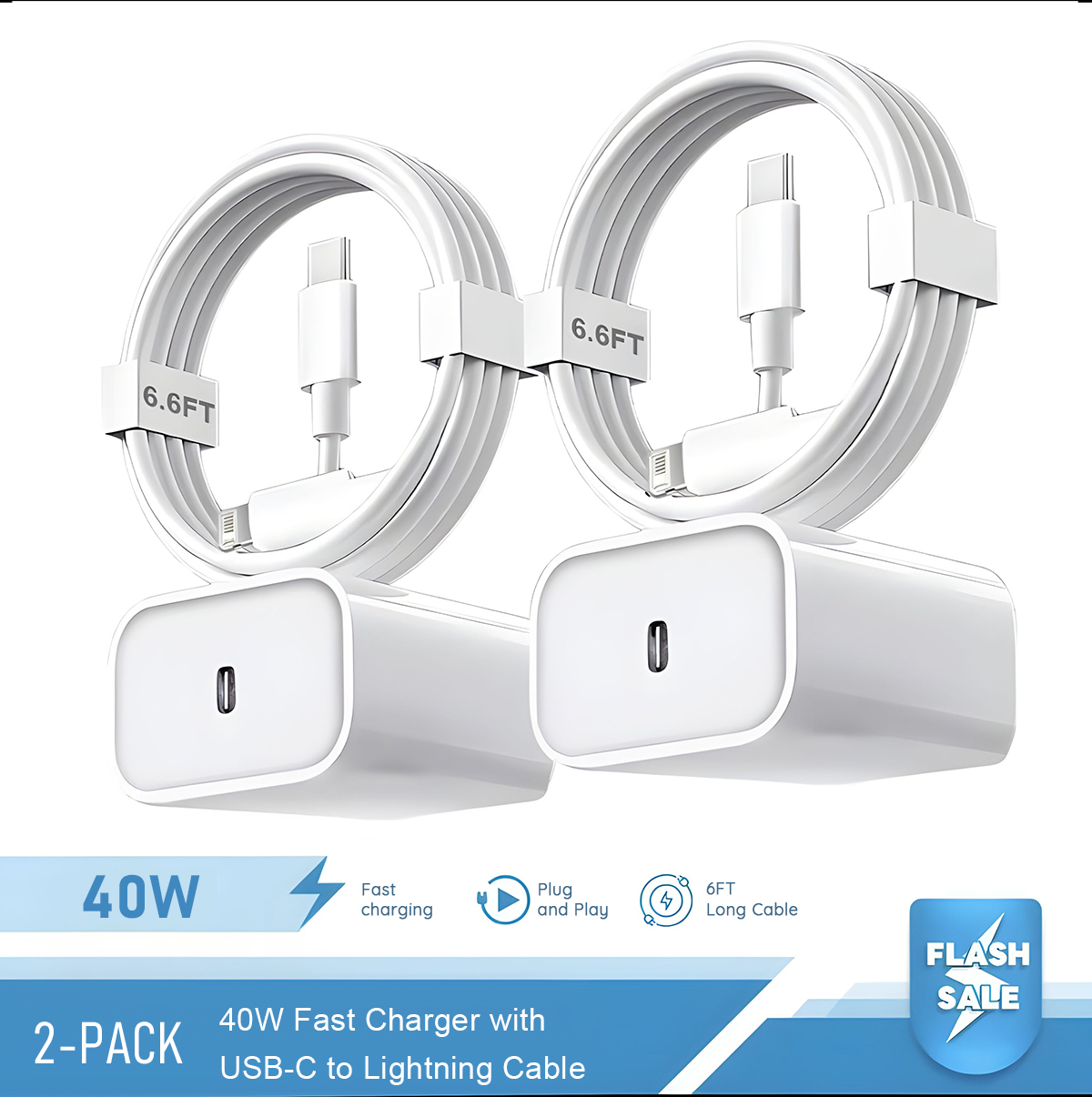 Phone Accessories Nothing - 2-4세트 40W 고속 충전기 아이폰 14