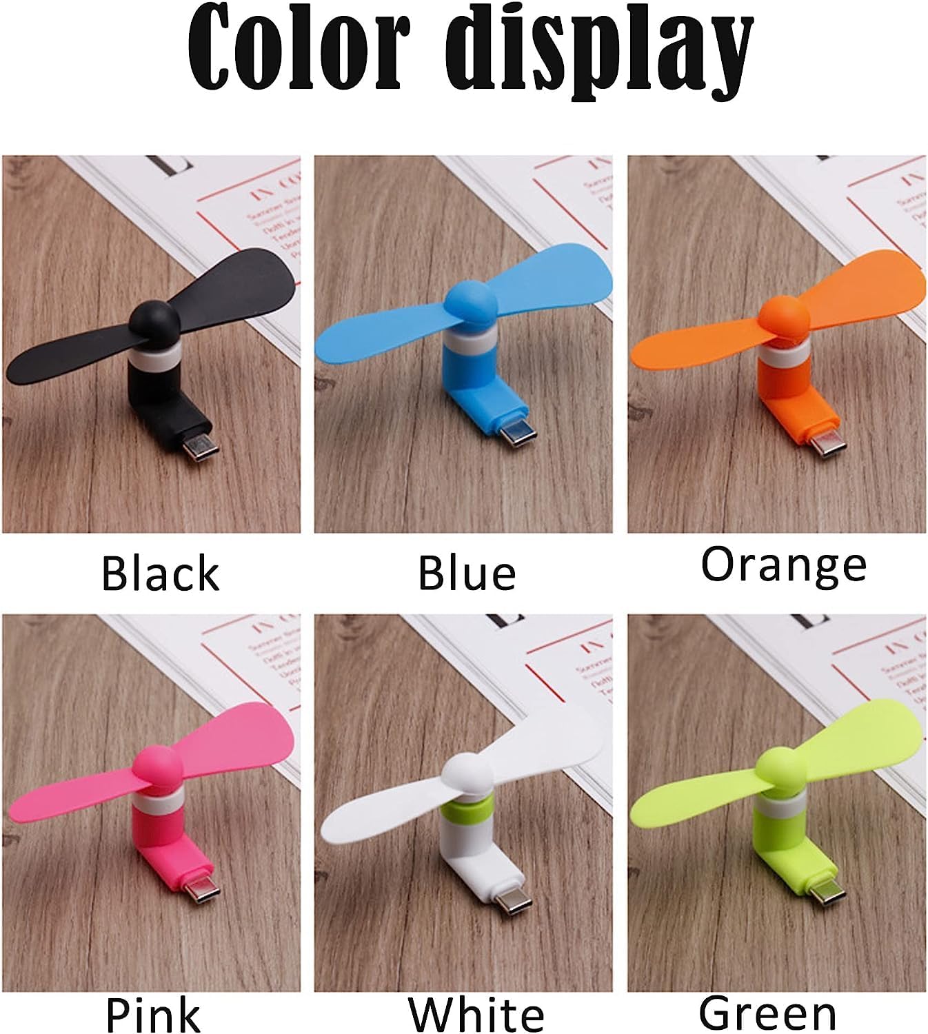 2pcs Type-C 미니 휴대용 마이크로 팬 휴대 전 - Phone Cooling Fan 리뷰 및 가격
