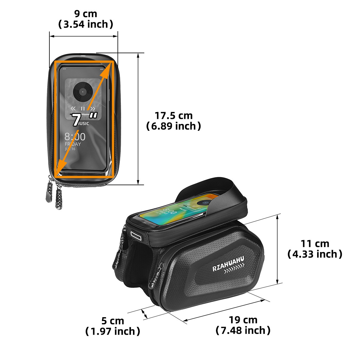 전면 휴대폰 홀더가 있는 자전거 가방, 터치스크린 탑  - Youtube Phone Accessories 리뷰 및 가격