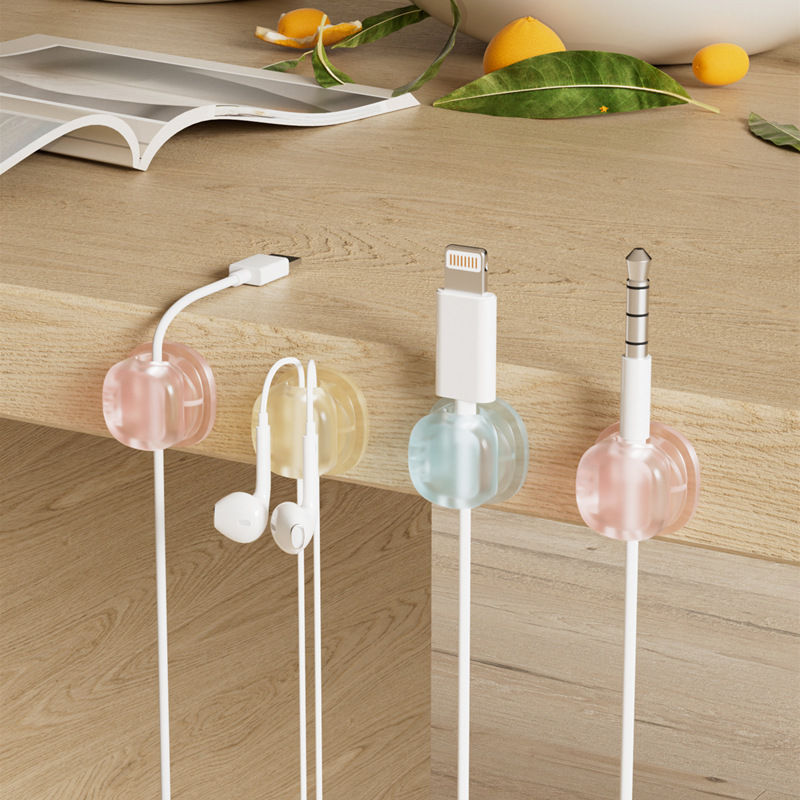 3개의 투명 컬러 자석 케이블 정리함, 데이터 케이블  - Phone Accessories Charger 리뷰 및 가격