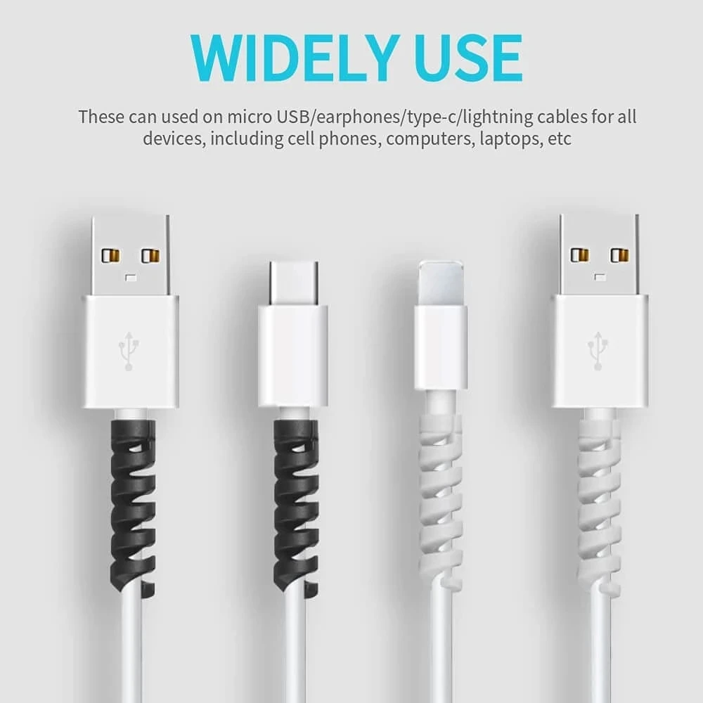 6/20pcs 케이블 보호기 실리콘 충전 케이블 나선형 - Phone Accessories Charger 리뷰 및 가격