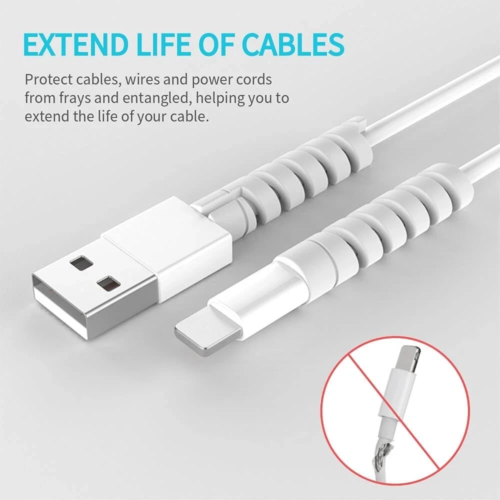6/20pcs 케이블 보호기 실리콘 충전 케이블 나선형 - Phone Accessories Charger 리뷰 및 가격