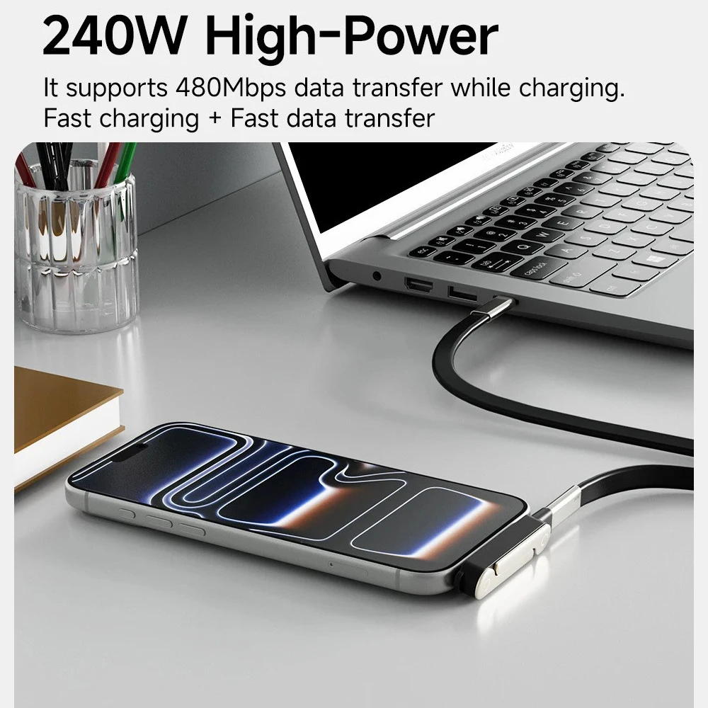 USB 타입 C 플랫 충전 케이블 C 킥 케이블 스탠드 - Phone Accessories Charger 리뷰 및 가격
