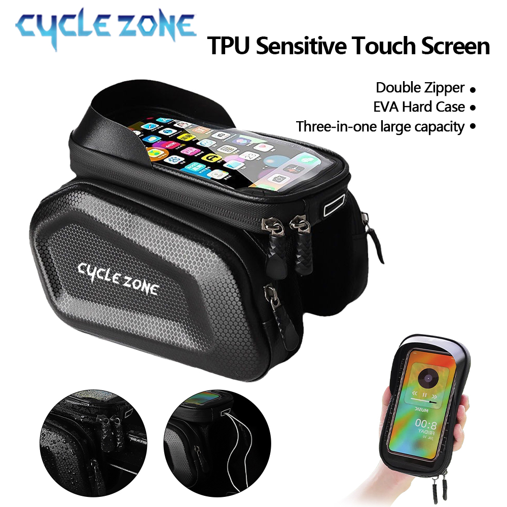 자전거 전화 가방 자전거 상단 전면 튜브 프레임 가방  - Youtube Phone Accessories 리뷰 및 가격