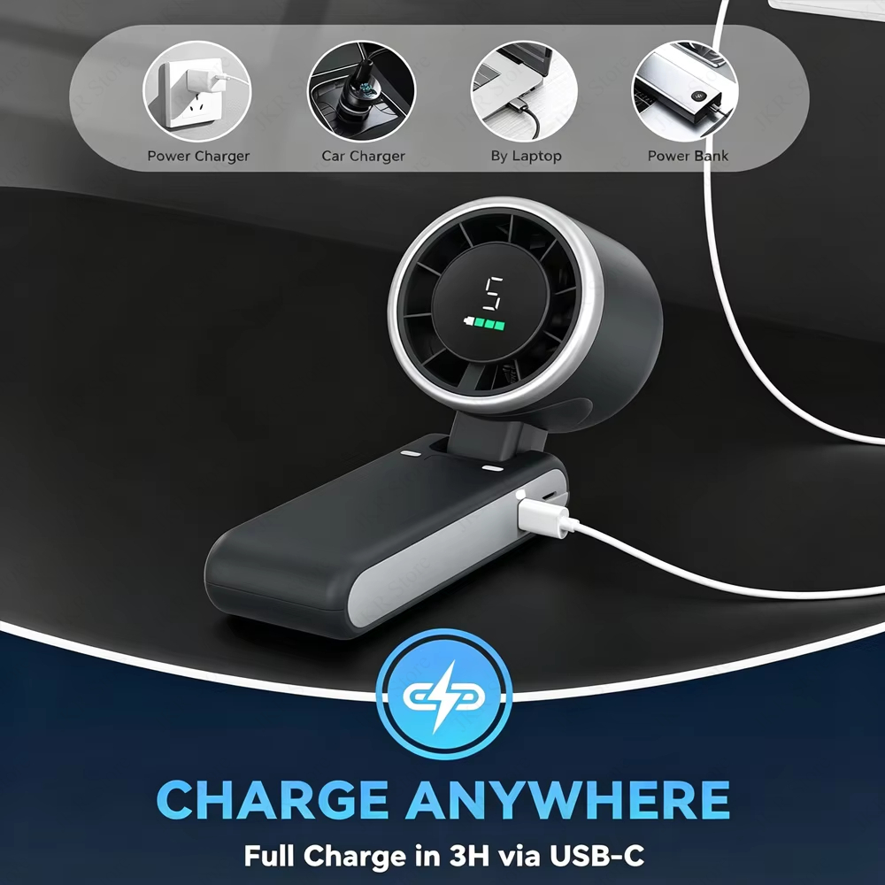 휴대용 미니 선풍기 5단 속도 조절 접이식 USB 충전 - Phone Cooling Fan 리뷰 및 가격