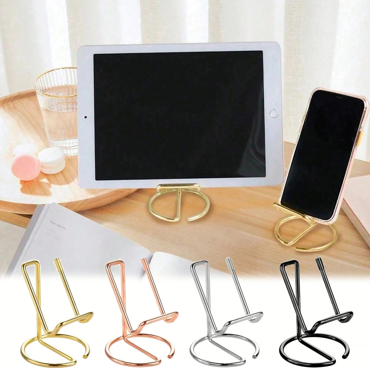 책상용 휴대용 휴대폰 스탠드 간단한 금속 명함 홀더 범 - Phone Accessories Rack 리뷰 및 가격