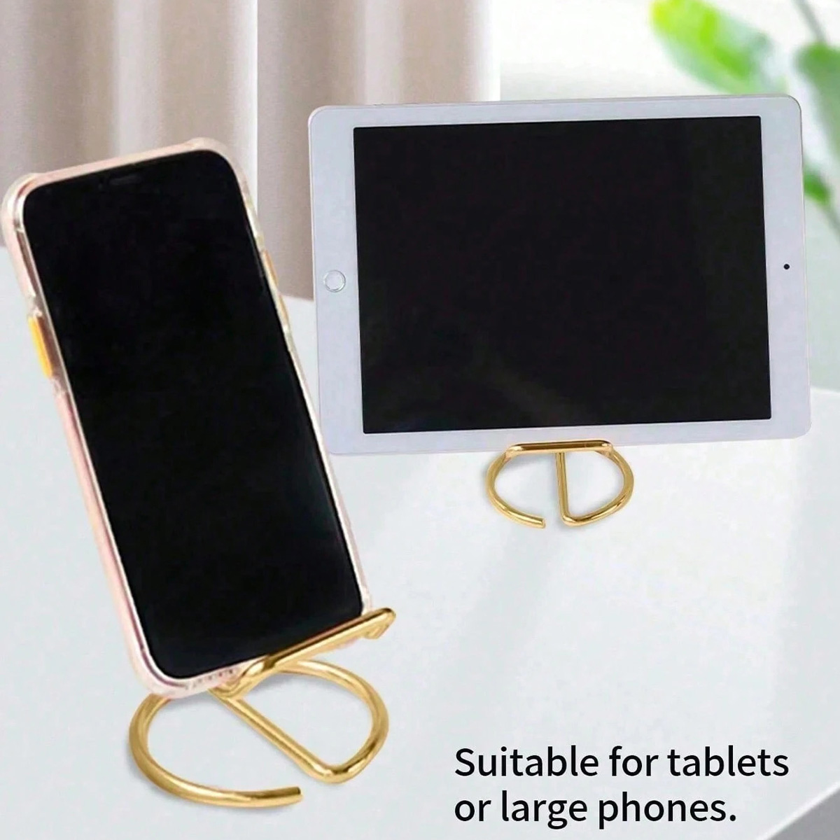 책상용 휴대용 휴대폰 스탠드 간단한 금속 명함 홀더 범 - Phone Accessories Rack 리뷰 및 가격